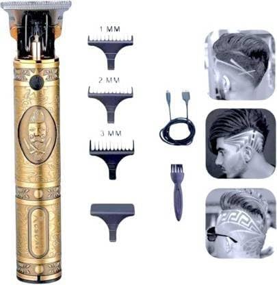 Professional MaxtopT99 Rechargeable cordless Electric Blade Beard Trimmer N72 Trimmer 120 min Runtime 3 Length Settings  (Gold)