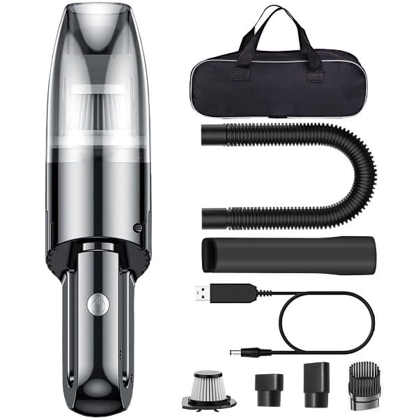 VODIQ Mini Portable Car Vacuum Cordless, Handheld Vacuum for Quick Cleaning, Hand held vacuuming, Dust Buster Cordless Rechargeable for Pet, Hair, Car Home and Office