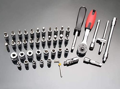 MILONI USA 46in1 Wrench Screwdriver Set, 46pcs Combination Precision Socket Wrench set for car, bike, cycle repairing & automobile Vehicle service