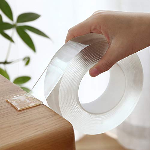 Double Sided Adhesive Tape 3 Meter Heavy Duty - Adhesive Tape For Walls, Washable, Reusable Strong Sticky Grip Tape (2Mm X 3 Meter Roll) Brand: DEFTLADY STORE