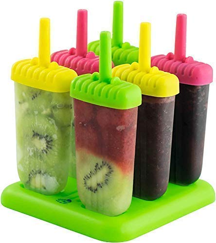 Plastic Kulfi Maker Candy Mould Set Ice Cream Mold Scoop Circular Popsicle Sticks Holder Ice Cube Tray Spoon (1) for Home Party Supplies