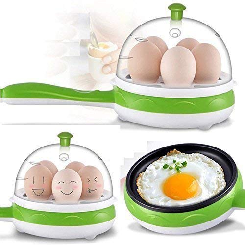 EGG COOKER MULTI FUNCTION 2 IN 1 EGG BOILING STEAMER AND FRYING PAN 7 EGG BOIL FRY Egg Cooker  (Yellow, 7 Eggs)