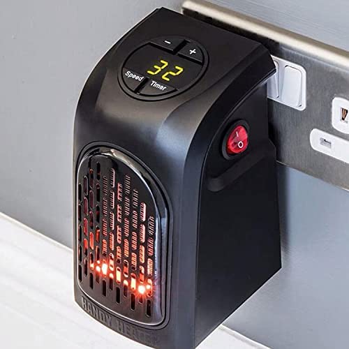 Electric Handy Room Heater with Button Controls 400 Watt Fan Room Heater (Black)