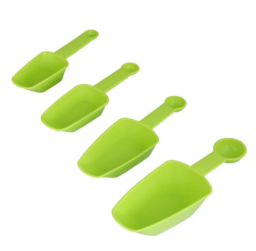 Plastic 4 Pcs Double Side Measuring Cups and Spoons for Kitchen Cake Baking and Cooking