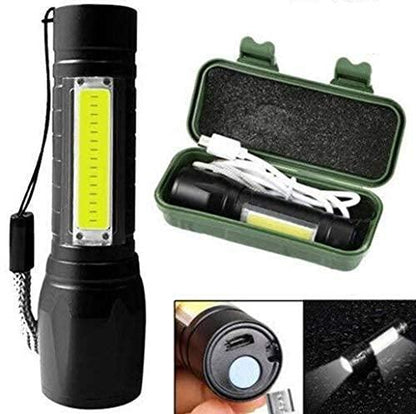 Small Mini Zoomable LED Torch Light/Rechargeable Tactical COB Flashlight