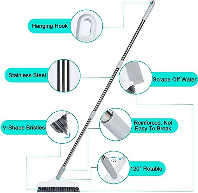 Cleaning Brush with Wiper 2 in 1