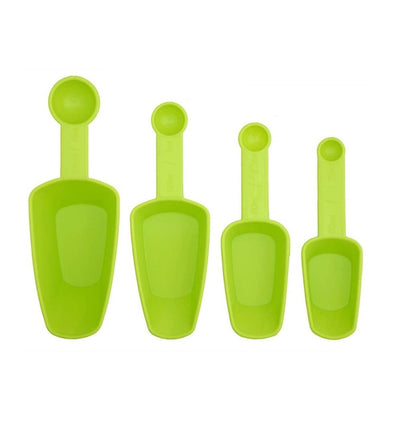 Plastic 4 Pcs Double Side Measuring Cups and Spoons for Kitchen Cake Baking and Cooking