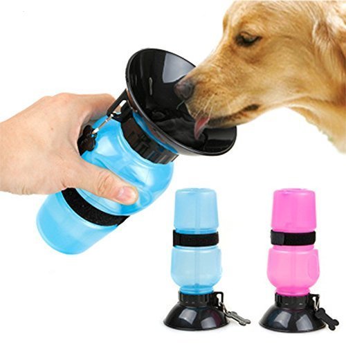 Dog Water Bowl Bottle Sipper Portable Aqua Dog Travel Water Bottle Bowl 18-oz Dog Bottle Auto Dog Mug for Pets