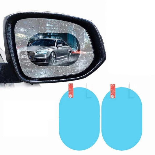 MECHBORN Car Accessories Rearview Mirror Film Rainproof Waterproof Mirror Film Anti Fog Clear Nano Coating Car Film for Car Rear View Mirrors Side Windows (Oval - 2 PCs)