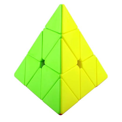 MILONI USA Cubes Triangle 3x3 High Speed Sticker Less Magic Puzzle Cube Game Toy (Cube Triangle)