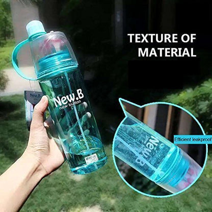 Mist Spray Water Bottle For Sports Outdoor Cycling Sports Gym Drinking 600 ml Flask