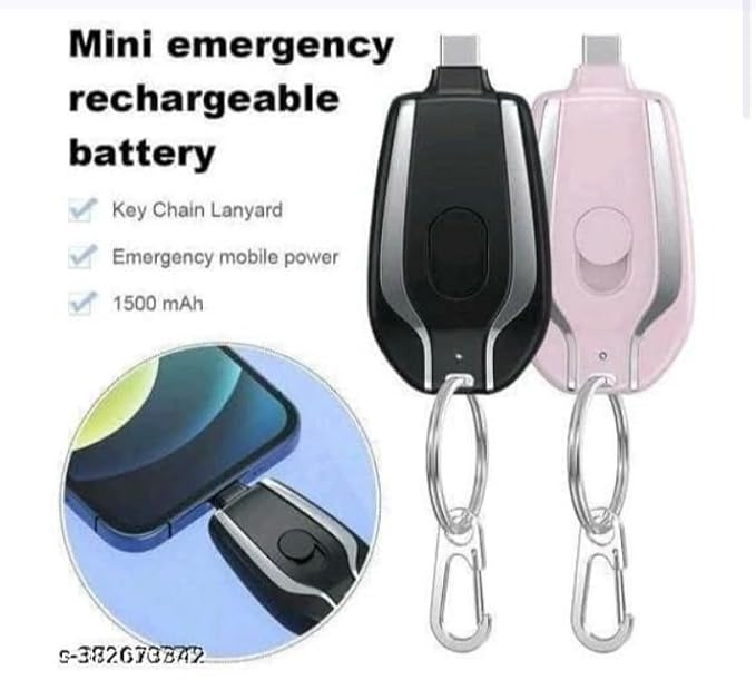 Portable Emergency Key Chain Power Bank Mini 1500mah Fast Finger type Key Chain Key Chain