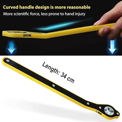Car Jack Wrench 360 forward Labor-Saving design Scissor Jack Lift Speed Handle Tool Jack Lug Handle Tool (car jack wrench Yellow)