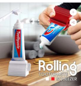 Rolling Tube Toothpaste Squeezer Seat Holder Stand Rotate Toothpaste Dispenser for Bathroom