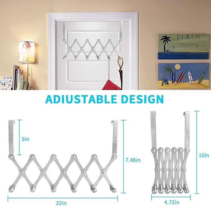 Over The Door Foldable Hanger (6 Hooks)