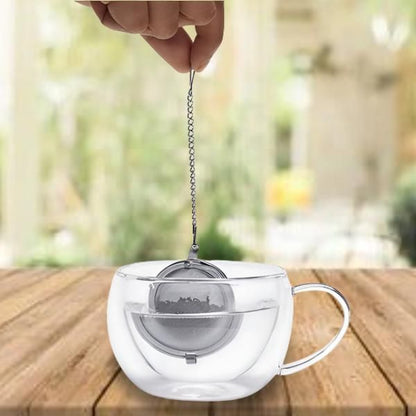 Tea Infuser-Stainless Steel Mesh Tea Infuser Ball-Tea Strainer Filters for Loose Natural Leaf Tea & Seasoning Herbal Spices (Medium, 1)