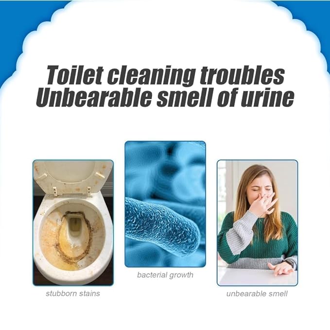 Toilet Active Oxygen Cleaner Agent, All Purpose Cleaning Powder Toilet Bowl Foam Cleaner, Powerful Pipe Dredging Agent Disinfecting Bathroom (Toilet Cleaner)