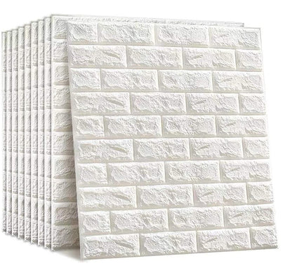 White Brick Wallpaper 3d  (1sheet 77cmx70cm)