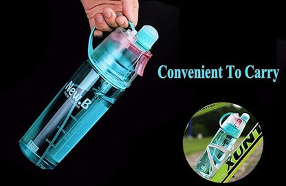 Mist Spray Water Bottle For Sports Outdoor Cycling Sports Gym Drinking 600 ml Flask