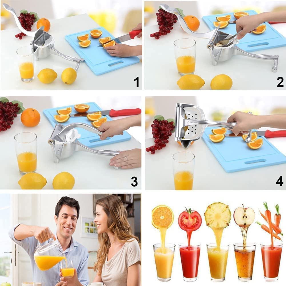 Aluminum Manual Juicer Alloy Fruit Hand Squeezer Heavy Duty Lemon Orange Juicer.