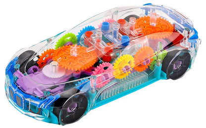 MECHBORN 3D Car with 360 Degree Rotation, Gear Simulation Mechanical Car, Sound & Light Toys for Kids Boys & Girls (Car)