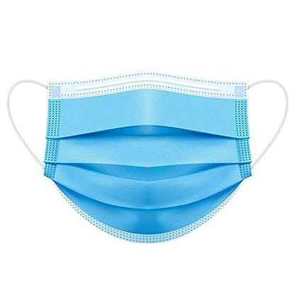 MILONI USA 3 Ply Disposable Surgical Face Mask Box with FABRIC Earloop and built in Nose Pin Fabric Disposable Face Mask (200)