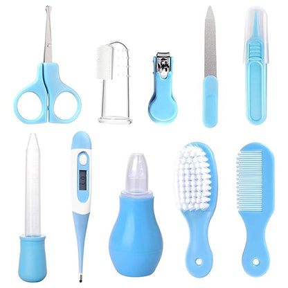 MILONI USA 10 In1 Baby Grooming Kit,Portable Baby Grooming Kit (Baby Care KIT Blue)