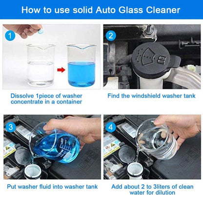 MILONI USA Car Accessories 50PCS/1Set Car Wiper Detergent Effervescent Tablets Washer Auto Windshield Cleaner Glass Wash Cleaning Compact Concentrated Tools for glass window washing cleaner (50)