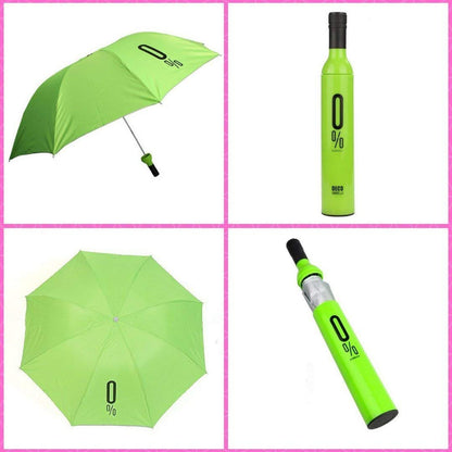 Windproof Double Layer Umbrella with Bottle Cover Umbrella (Multicolor)