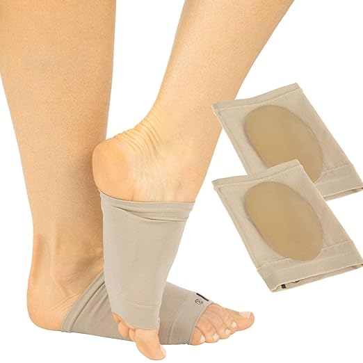 MILONI USA Foot Care Plantar Fasciitis Arch Support Sleeves for foot pain.Compression Arch Support Sleeve with pain relief Women & Men Feet Orthopedic Pad Orthotic Tool, Free Size - 1 Pair