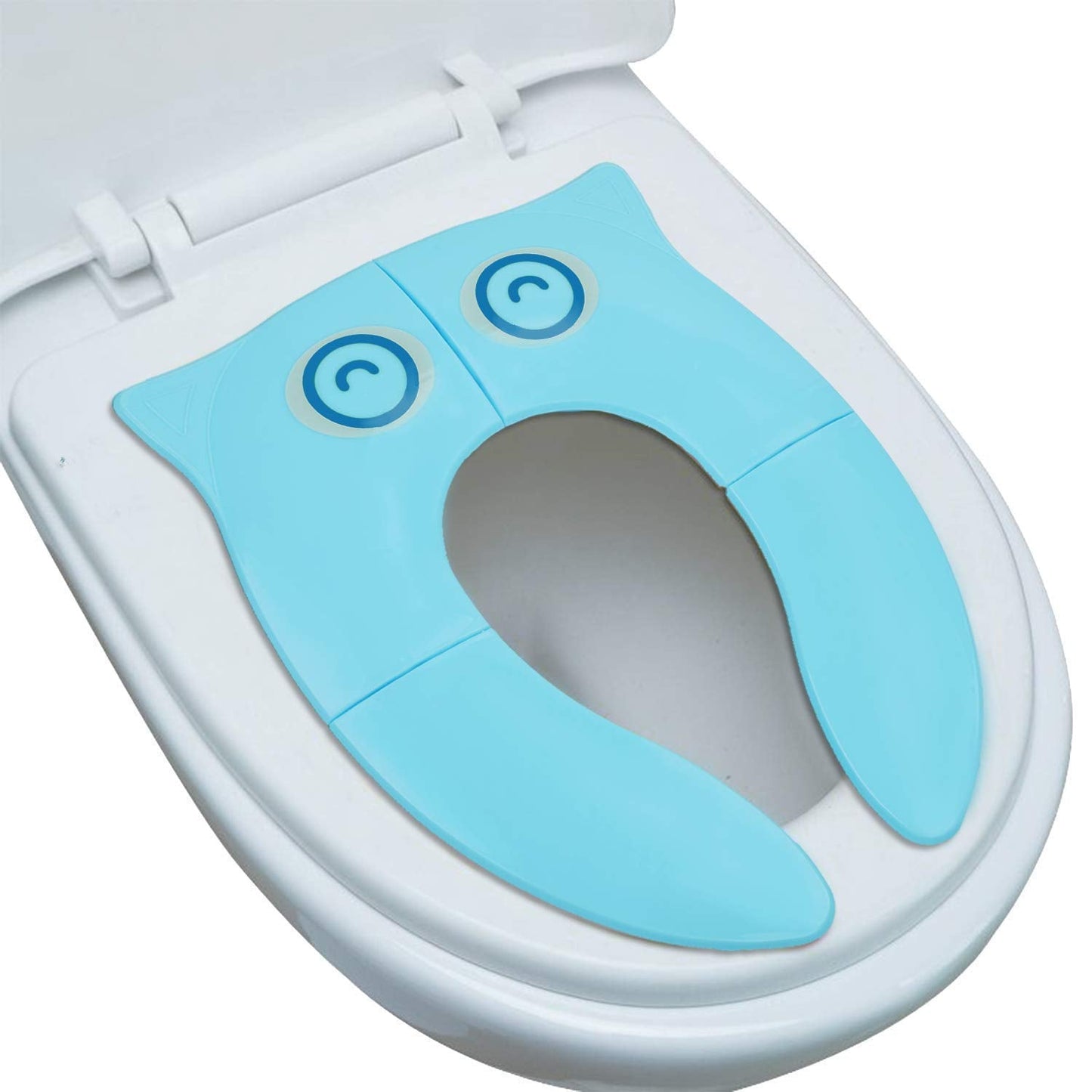 Plastic Inovera Portable Baby Toilet Seat Foldable Western Kids Potty Trainer Cover For Toddler Boys Girls Travel, Blue