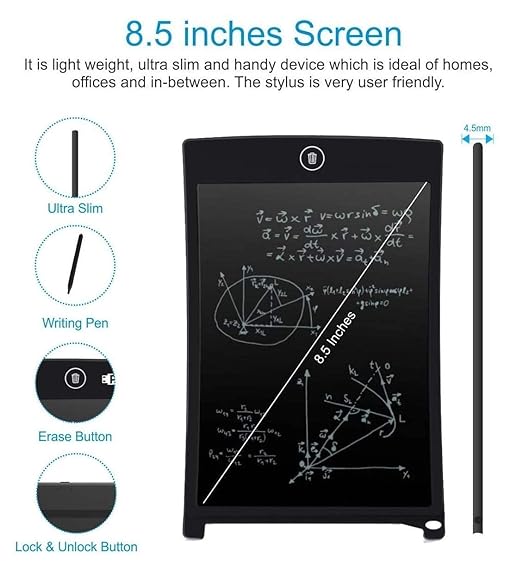 8.5 Inch LCD Writing Tablet / Drawing Board / Doodle Board / Writing Pad / slate for children - Reusable Portable Rewriter Educational Toys, Gift for Kids