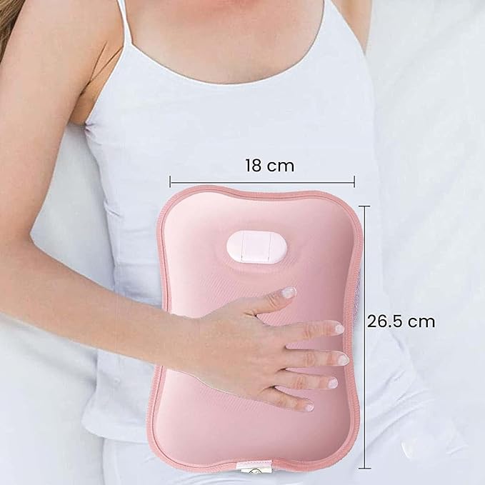 MILONI USA Eon Premium Electric Hot Water Bag Dual Insulation Silicon Technology Layers of Protection (Pearl Pink)