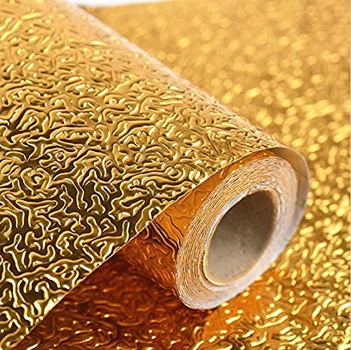 Kitchen Backsplash Aluminum Foil Stickers, Oil Proof Kitchen Stove Stickers, Waterproof & Heat Resistant Contact Paper for Kitchen (Self Adhesive Paper) | 60 * 200CM