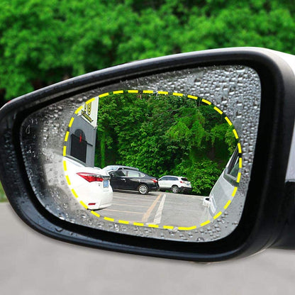 MECHBORN Car Accessories Rearview Mirror Film Rainproof Waterproof Mirror Film Anti Fog Clear Nano Coating Car Film for Car Rear View Mirrors Side Windows (Oval - 2 PCs)