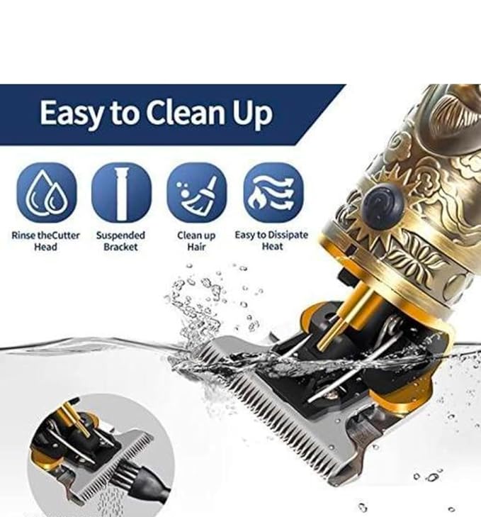 Professional MaxtopT99 Rechargeable cordless Electric Blade Beard Trimmer N72 Trimmer 120 min Runtime 3 Length Settings  (Gold)