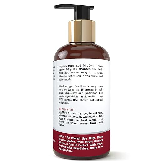 Miloni USA Onion Shampoo for Hair Growth & Hair Fall Control Reduces Hairfall & Boost Hair Growth,300ml