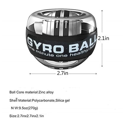 MILONI USA Self-Starting Wrist Gyro Ball, Wrist Strengthening Device, Hand Enhancer, Forearm Exerciser, Used to Strengthen Arms, Fingers (Wrist Gyro Ball)