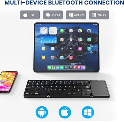 Folding Bluetooth MINI Keyboard Wireless With Mouse Touchpad Pad