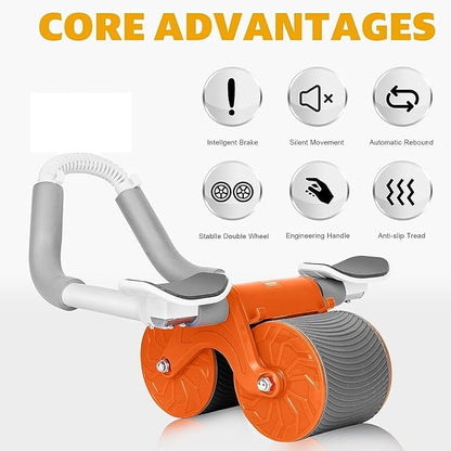 VODIQ Ab roller Wheel, Automatic Rebound 2 In 1 For Abs Workout, Abdominal Fitness Wheel for men women, Dynamic Core Trainer Plank Exercise Wheels For Home Gym Fitness