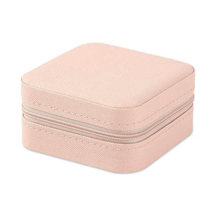 Portable Travel Mini Jewelry Box Leather Jewellery Ring Organizer Case Storage Gift Box Girls Women (multicolour).