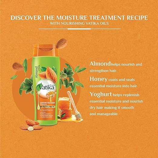 VATIKA Moisture Treatment Shampoo (400 ml) ALMOND