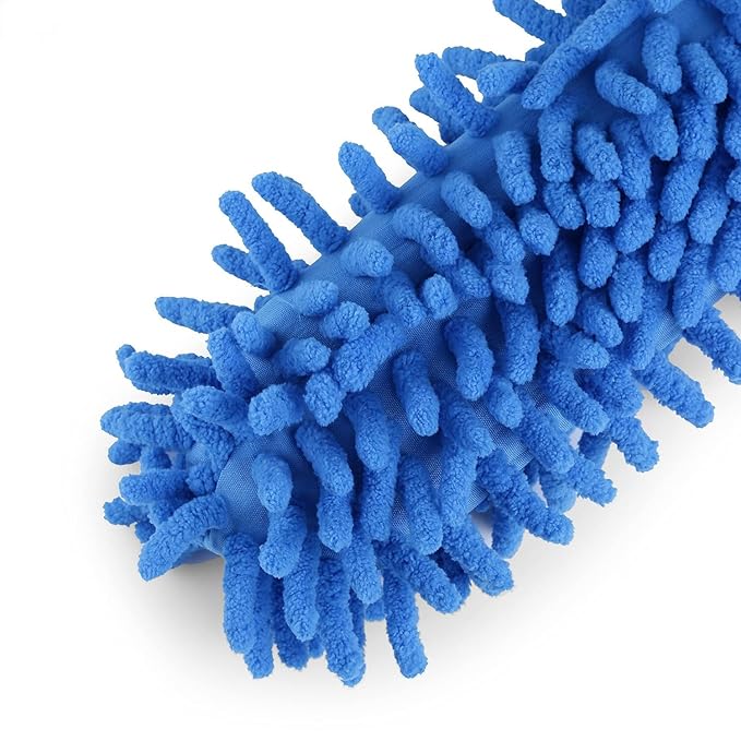 MECHBORN Flexible Fan Cleaning Duster for Long Rod Flexible Fan Cleaning Mop Microfiber Dust Cleaner Multi-Purpose Cleaning of Home, Kitchen, Car, Office with Long Rod (Fan Cleaner Brush Blue)