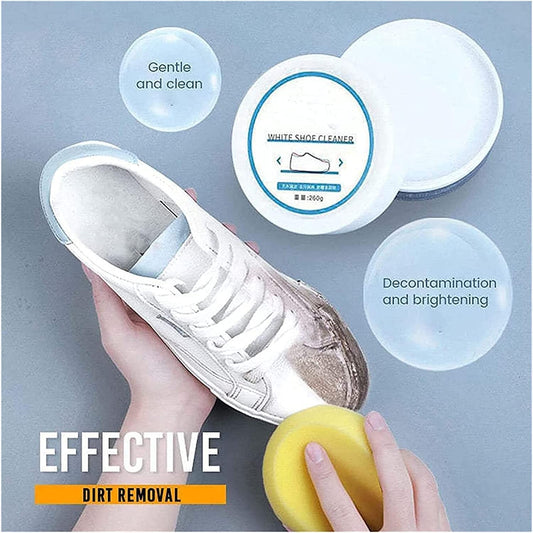White Shoe Cleaning Cream | Sneaker Stain Cleaning Cream | Sneaker Stain Remover Cream, Simple and Fast, Shoe Whitening Cleansing Tool, Whitening and Yellowing Maintenance for White Shoes, Leather, Sports Shoes, Leather Bags, Car Interiors, Tennis Shoe -