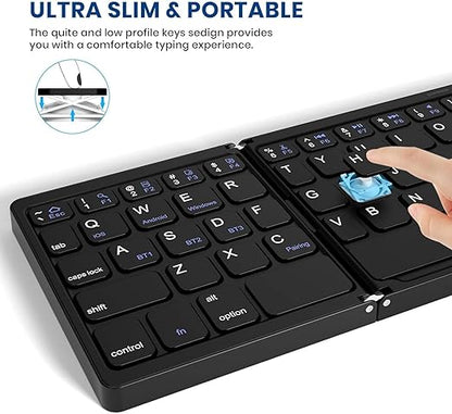 Folding Bluetooth MINI Keyboard Wireless With Mouse Touchpad Pad