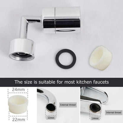 Filter Faucet -Kitchen 720� Rotatable Splash Filter Faucet Sprayer Head Flexible Bathroom Tap Extender