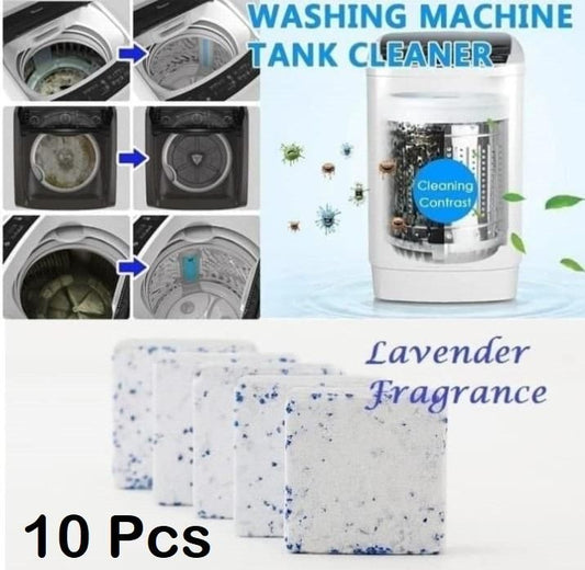 Washing Machine Deep Cleaner Tablet - Fragrance for Front and Top Load Machine Descaling Powder Tablet for Tub Cleaning(10 Pieces)