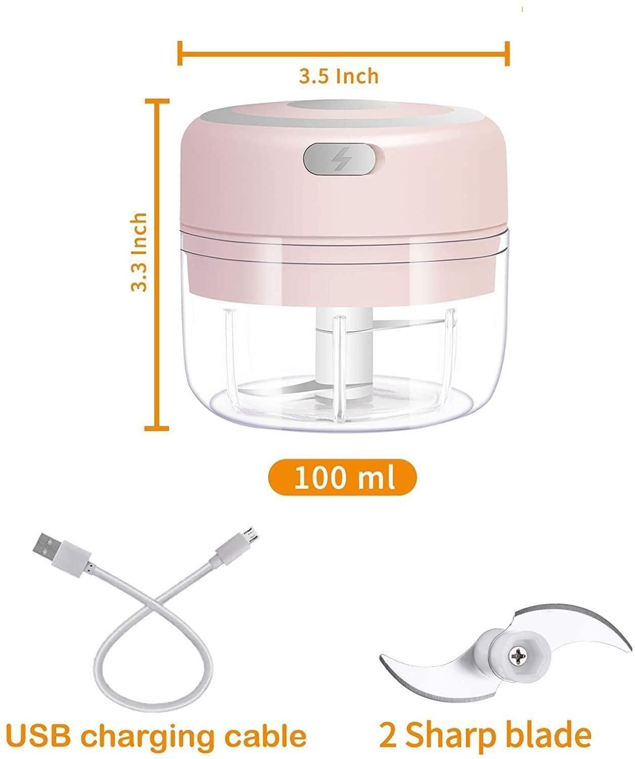 Mini Chopper-Cordless Palm sized Lovely Mini Food Chopper for Garlic