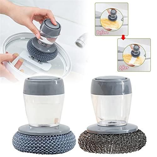 Kitchen Soap Dispensing Palm Brush Washing