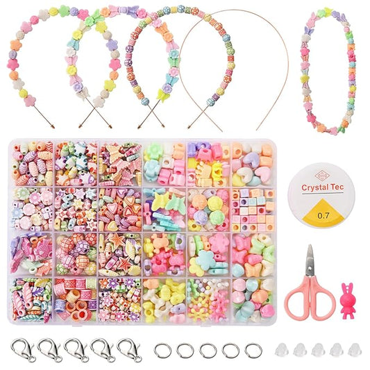 Jewellery Making Kit for Girls, Bracelet Making Kit for Kids DIY Colorful Bracelet Necklace Making, Activity Toys for Girls Age 6-12 Years Old
